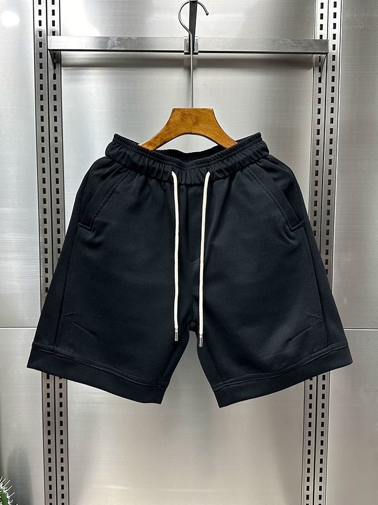 Herren Shorts Einfarbig Gerade Geschnitten Für Sommer Und Strand_voghion.com
