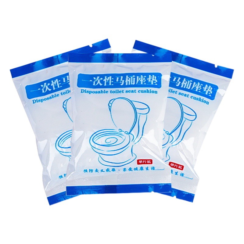 Estera de inodoro desechable no tejida limpia y sanitaria viaje de inodoro público Embalaje independiente cubierta de inodoro desechable