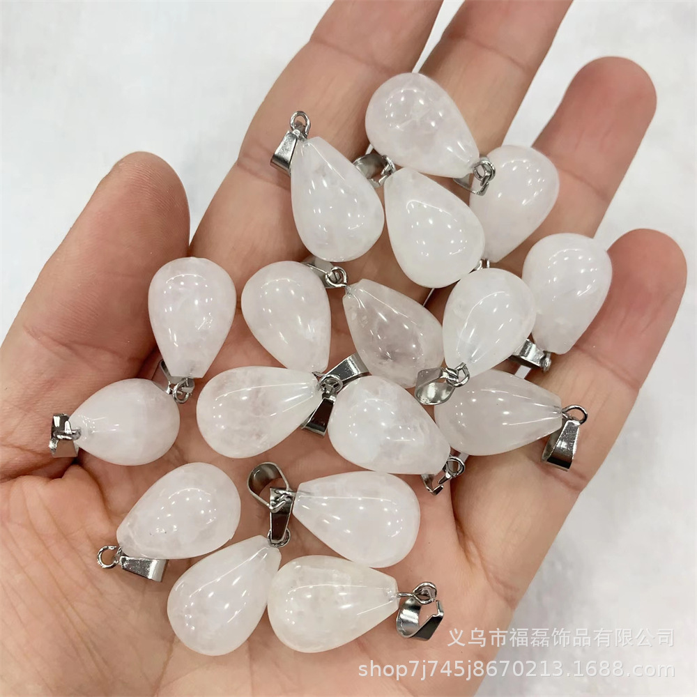 13*18mm ronda gota de agua colgante amatista natural Ojo de Tigre colgante de Piedra DIY pendientes collar de accesorios de la joyería al por mayor