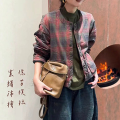 忆古朴拙2510632色织格子双层外套