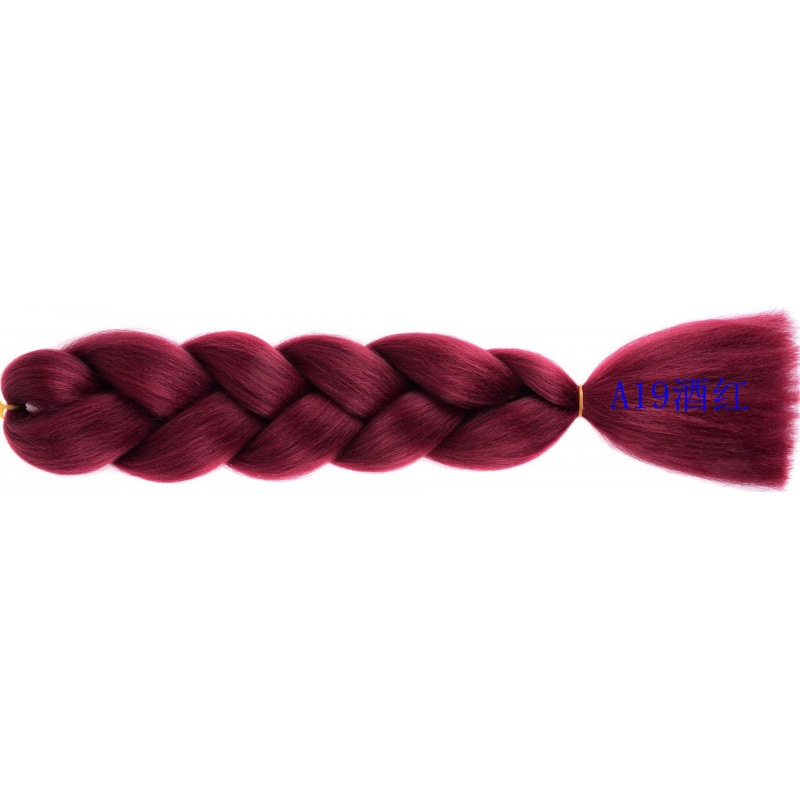 Extensiones de trenzas jumbo de 24 pulgadas, cabello sintético para trenzar