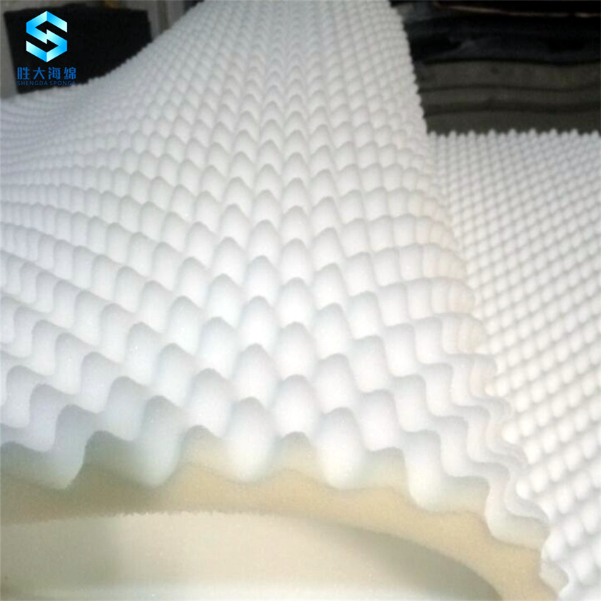 厂家供应白色波浪棉 带胶白色鸡蛋吸音棉 白色波峰棉隔音棉
