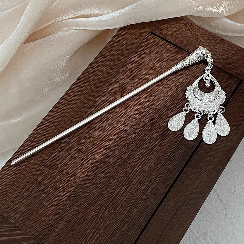 Nuevo estilo chino flange flores alfileres de cabello de alta calidad mujer cabeza trasera alfileres de cabello chino cheongsamos alfileres de cabello tocado