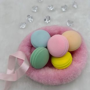 New Macaron Dessert-Shaped Color-Changing Sponge Makeup Tool Puff That Expands When Wet and Does Not Absorb Powder