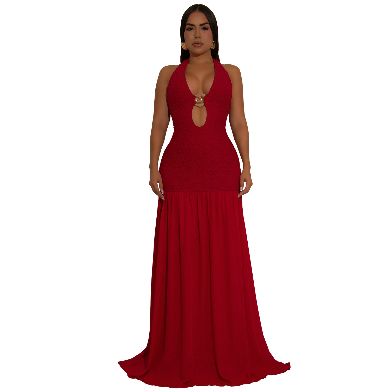 C7562 Aliexpress transfronterizo Amazon Europa y América ropa de moda de mujer colgante vestido de banquete vestido de vacaciones image 8