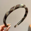 2# plaid blue headband - about 1.7cm wide