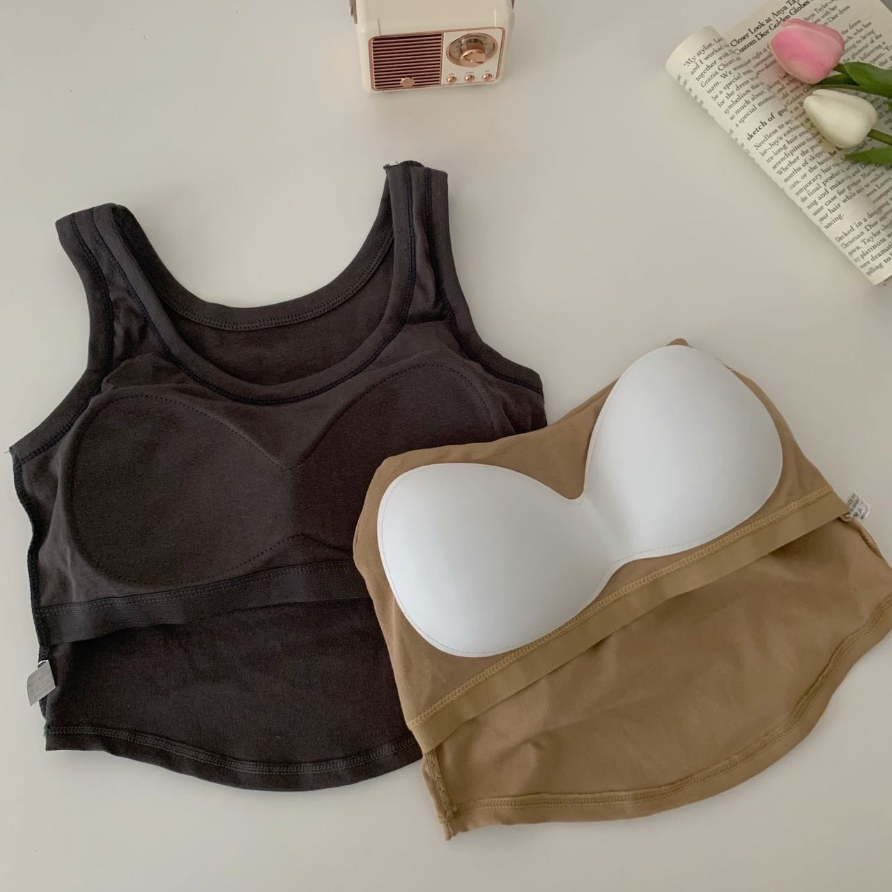 1976 chaleco deportivo bordado con almohadilla en el pecho desgaste exterior de las mujeres Delgado bottoming correa corta chica caliente todo-fósforo superior verano