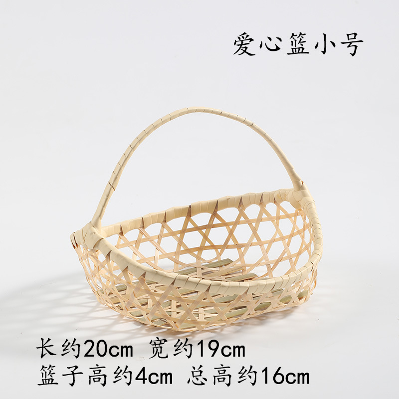 手作り竹編みバスケット家庭用ティープレート果物バスケット菓子トレイ創意竹バスケット結婚竹編みバスケット|undefined