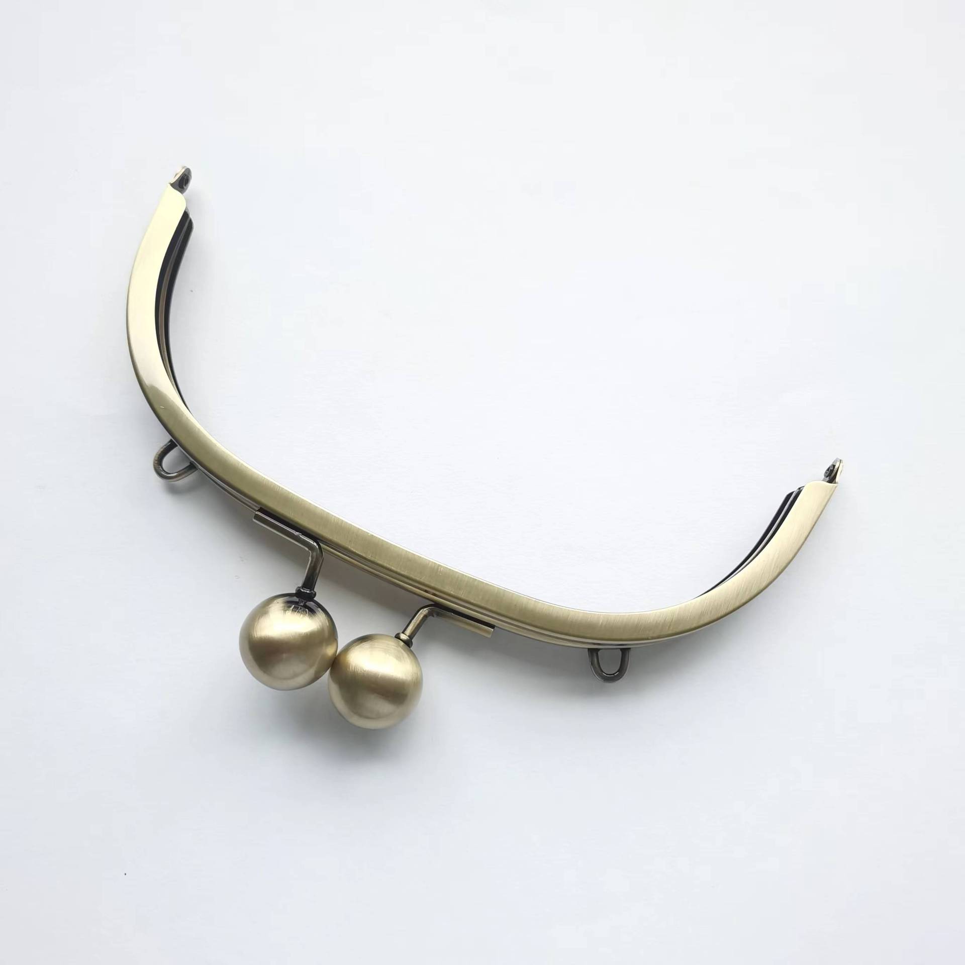 厂家销售   2.5CM空心珠古铜色手袋包夹  钱包较口金  箱包五金框