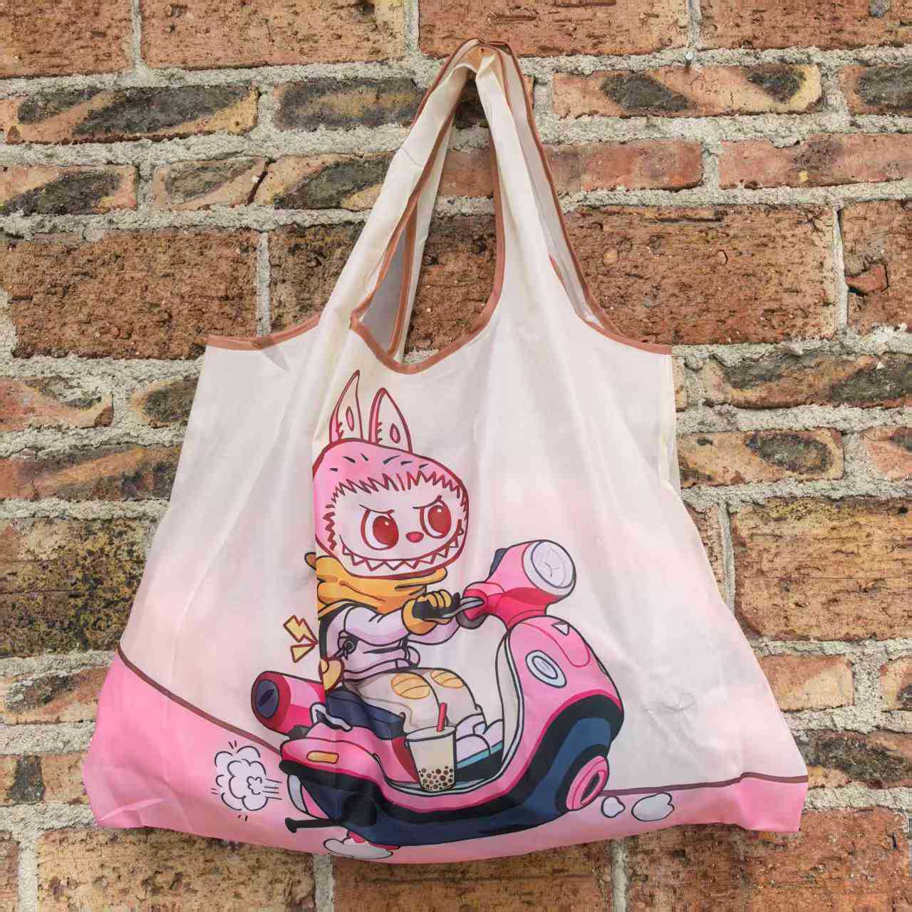 大型アニメスポット折り畳み環境保護レジ袋携帯袋が軽くて、野菜バッグを買って収納するファッションを繰り返している