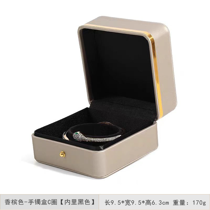 高級ジュエリーボックス、金縁リングボックス、ネックレスジュエリー包装箱、ブレスレットボックス、PUレザー製ジュエリー包装ギフトボックス|undefined