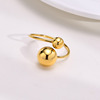 Adjustable universal golden trend ring stainless steel, simple and elegant design