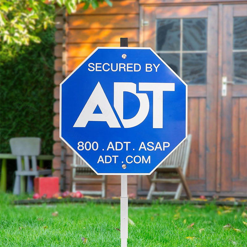 ADT Security Sign Aluminum Yard Sign with Stake庭院牌带桩