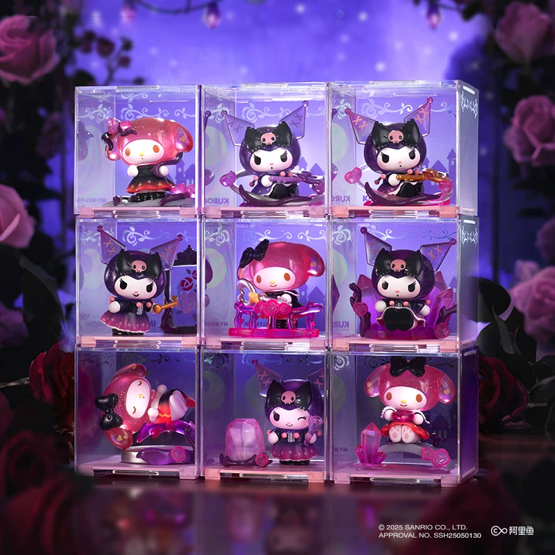 Оригинал My Melody & Kuromi, микрокоробка «Цветочный человек секретного мира», слепой бокс Kuromi, фигурки, украшения и сопутствующие подарки