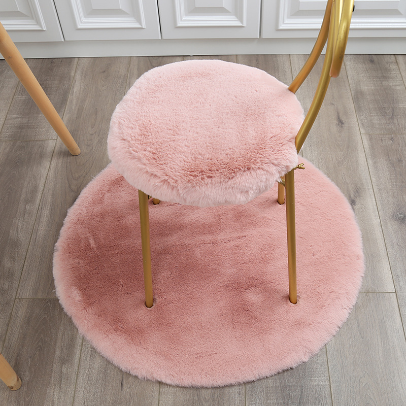 Other – Round Rabbit Fur Car Carpet - lotus-root-pink-imitation-rabbit-fur-40cm-diameter-round