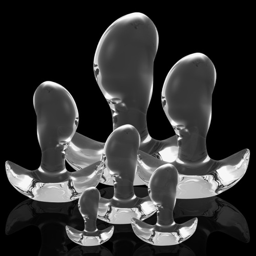 Transparent mango anal plug, out-and-out anal plug, invisible wearable rear bead chrysanthemum plug, fisting masturbation device, adult supplies