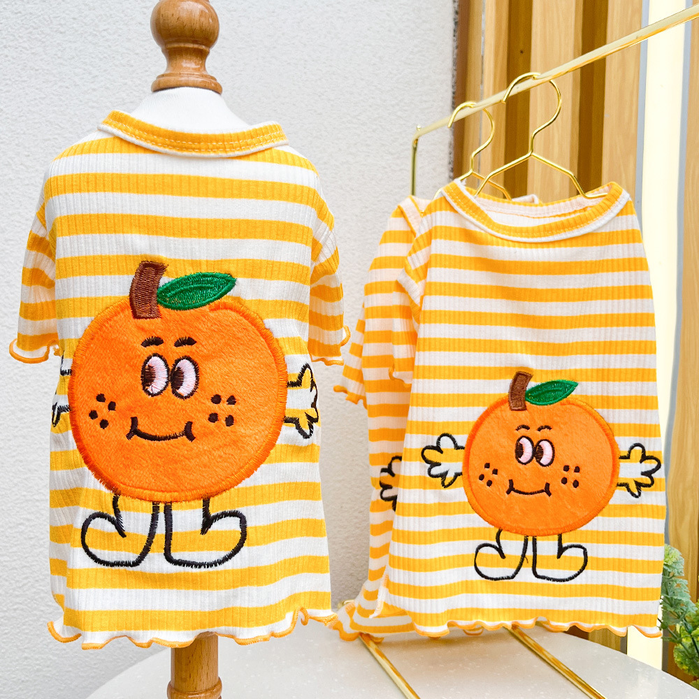 Gatos y perros, ropa para mascotas, nuevos productos de primavera y verano, camisa de fondo, Baba Mandarin Teddy Bichon Fadou Corgi