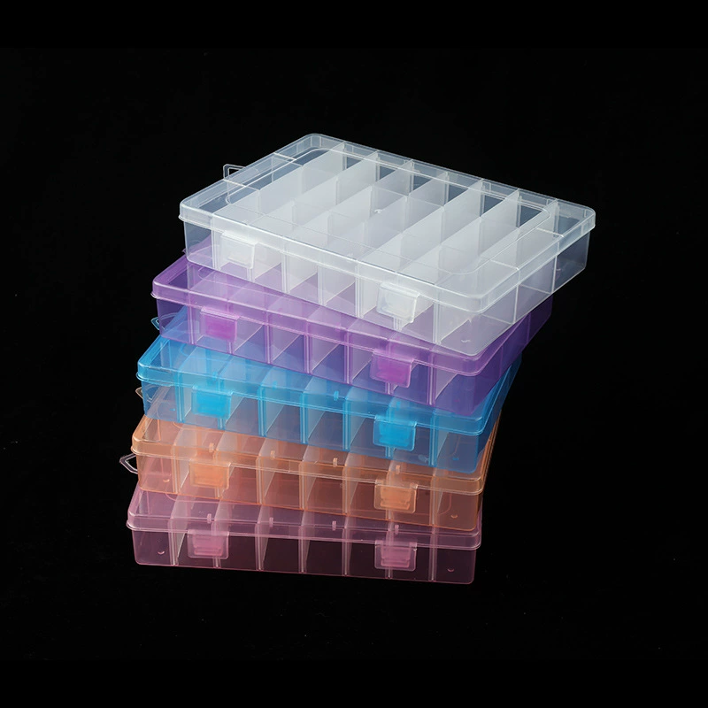 24 сетки производителей хранения DIY мульти-сетка аппаратных частей коробка с крышкой пластиковая коробка для хранения шкатулка для драгоценностей