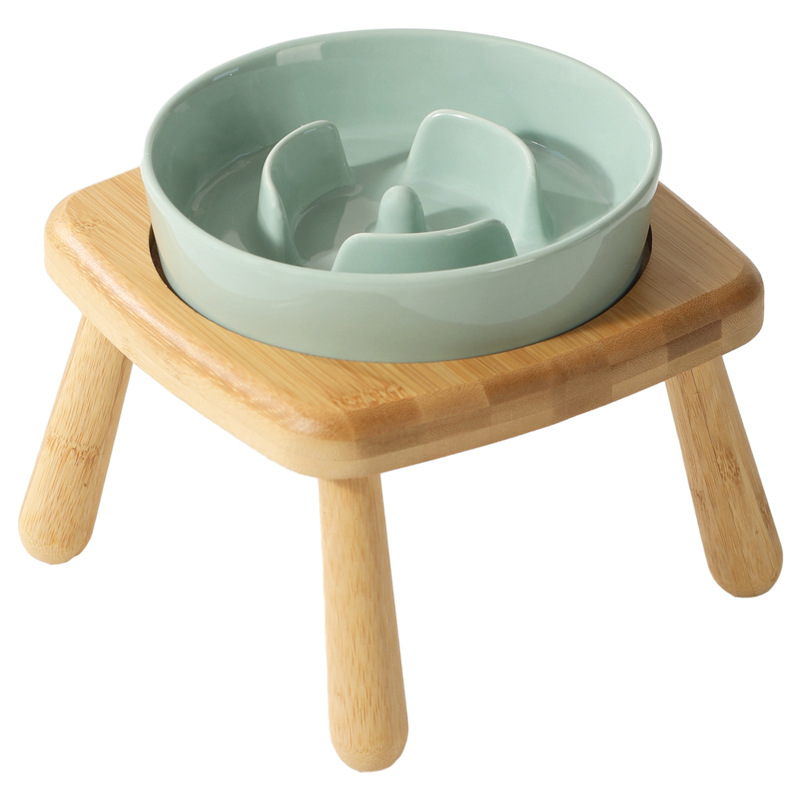 Cuenco de cerámica para perros, comida lenta, comida lenta, cuencos de arroz anti-asfixia, cuencos de comida para perros grandes y medianos, cuencos de agua para perros