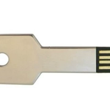 Slim Metal USB Flash Drive, Key-Shaped, Multi-Capacity 32MB–64GB, Portable Gift