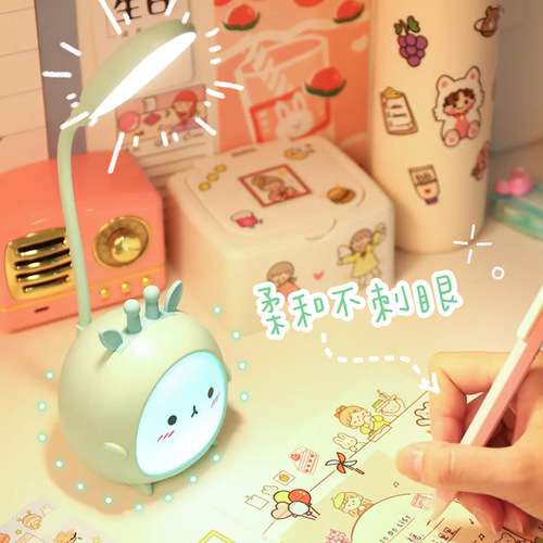 LED卡通蜗牛笔筒台灯 USB充电儿童护眼小夜灯 礼品LOGO台灯