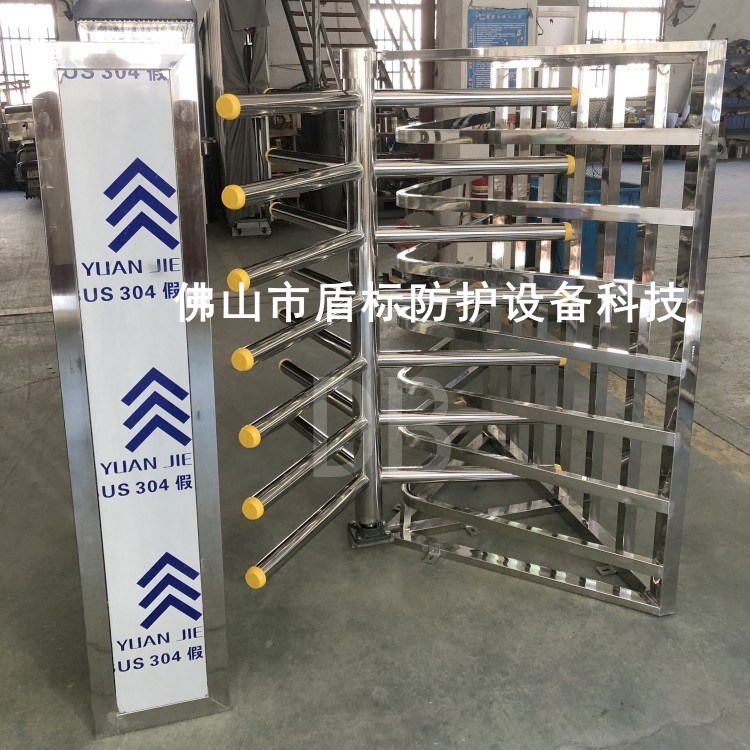 景点服务区单线道闸机手动栅栏旋转闸医院高铁站全高不锈钢转闸机