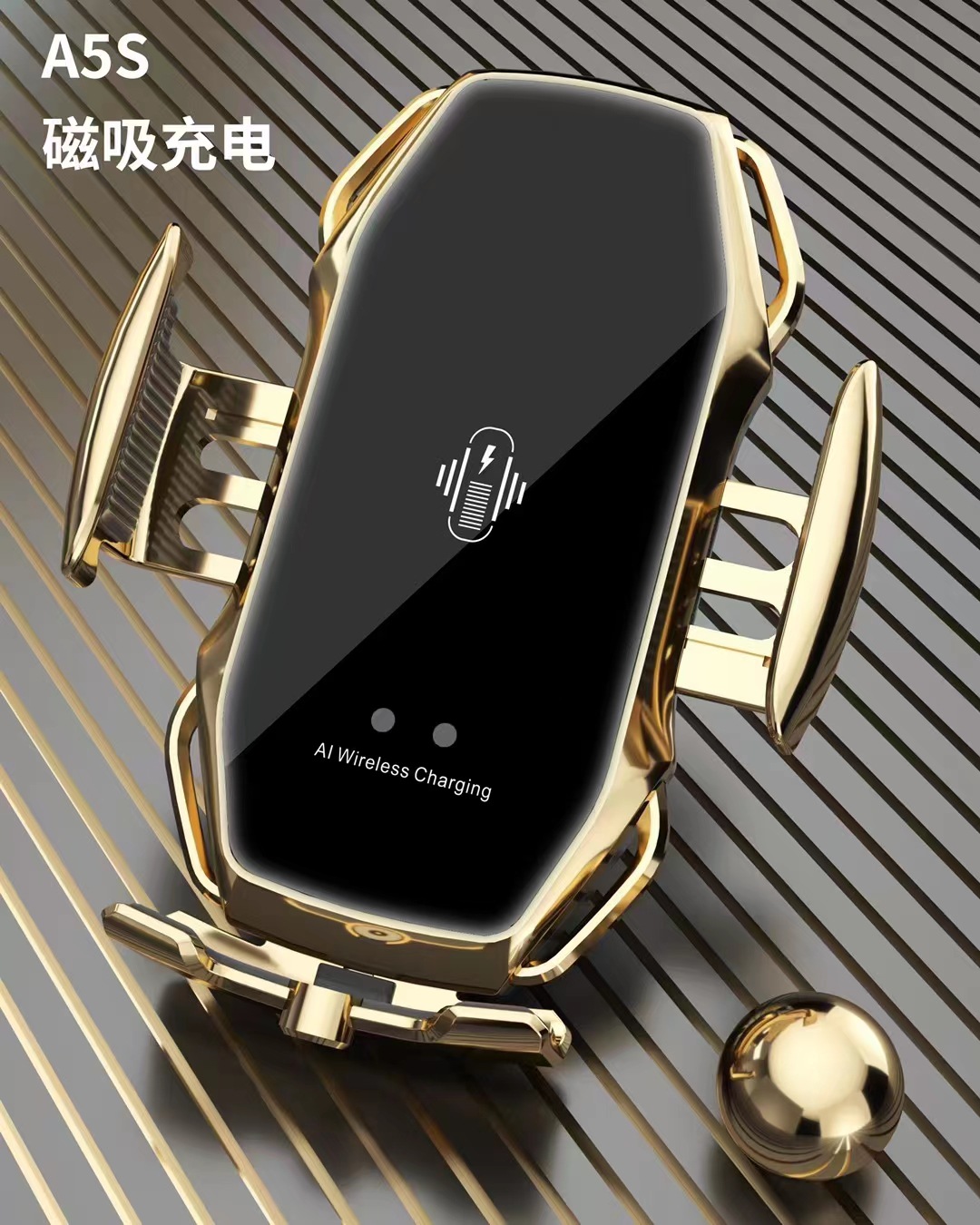 Coche suministros coche de carga inalámbrica titular del teléfono móvil de Carga inteligente inducción de infrarrojos apertura y cierre Cruz suministro de espejo