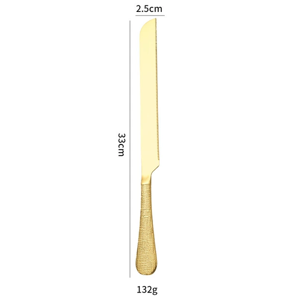 430 bread knife pattern gold (large size)