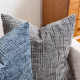 Modern Simple Pillow Case Cross Hemp Thick Needle Bamboo Chenille Plain Sofa Bedside Cushion Amazon Cross-border