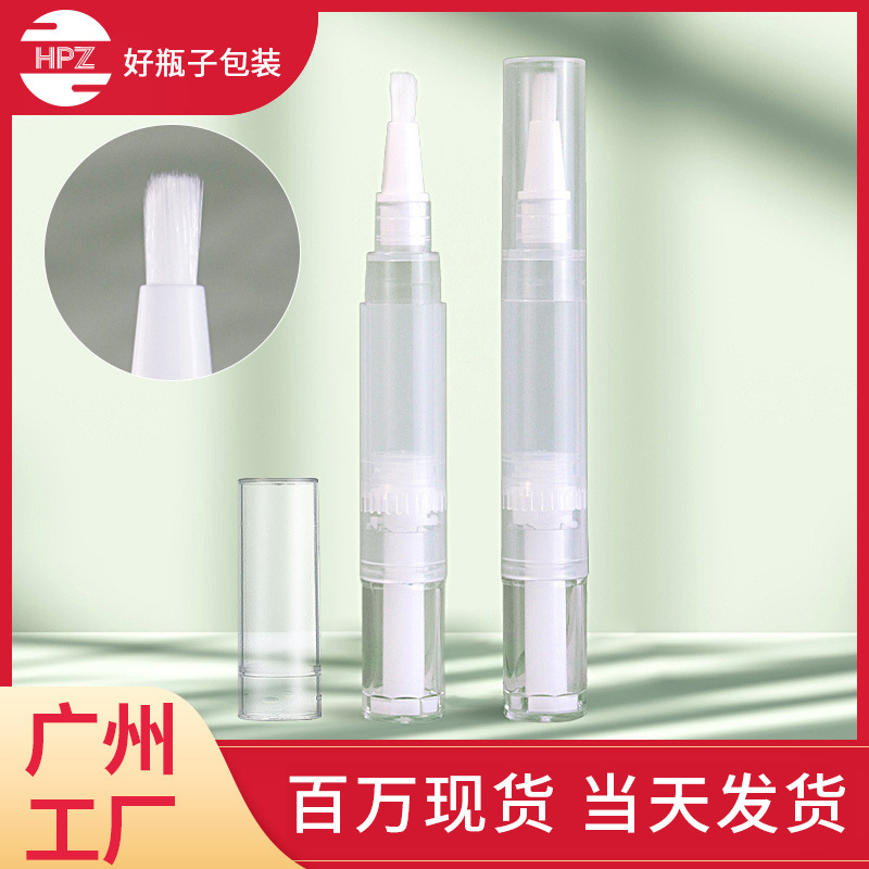 En stock pintura pluma dedo aceite embalaje pluma gris uñas Fundación material de embalaje líquido uñas nutrición pluma esmalte uñas material de embalaje