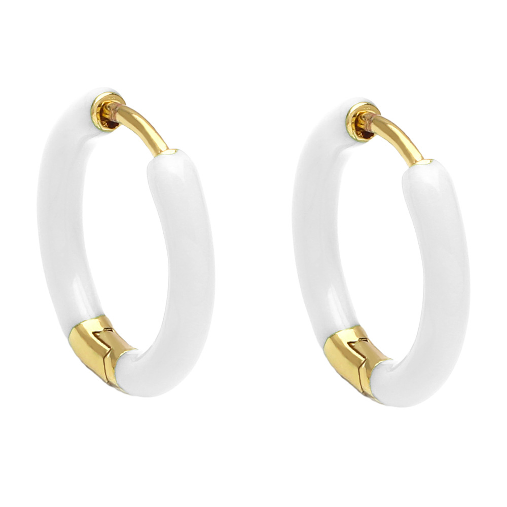 Fashion Geometric Copper Earrings Stoving Varnish Plating Copper Earrings