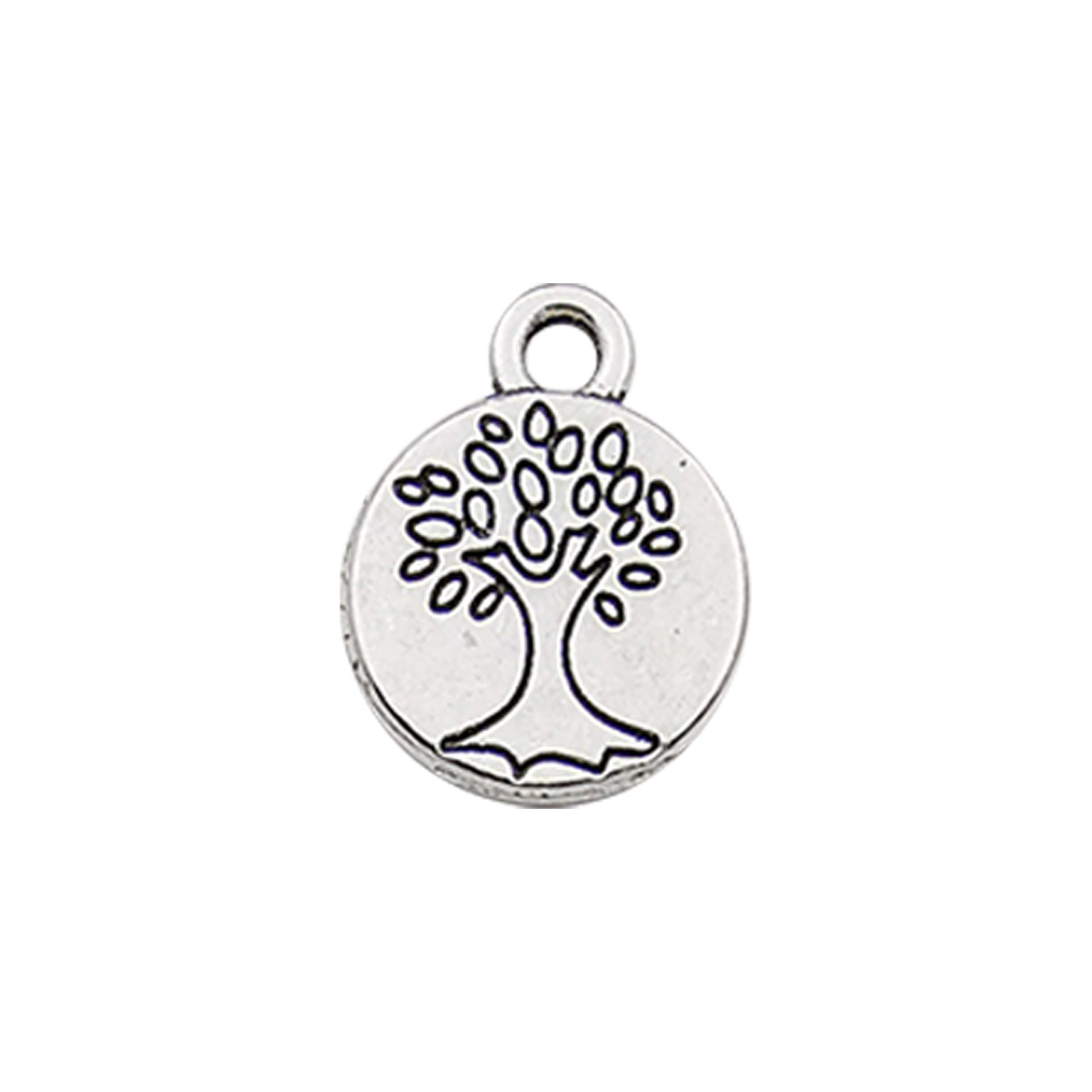 Colgante pequeño colgante de plata antigua 1 árbol de la vida colgante pulido accesorios hechos a mano con cuentas DIY accesorios de la joyería material