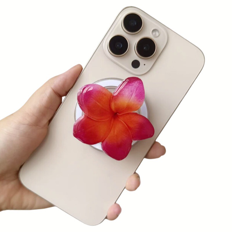 ins オーキッドアクリル接着剤磁気携帯電話ホルダーデスクトップ折りたたみポータブルオーキッド磁気携帯電話ホルダー|undefined