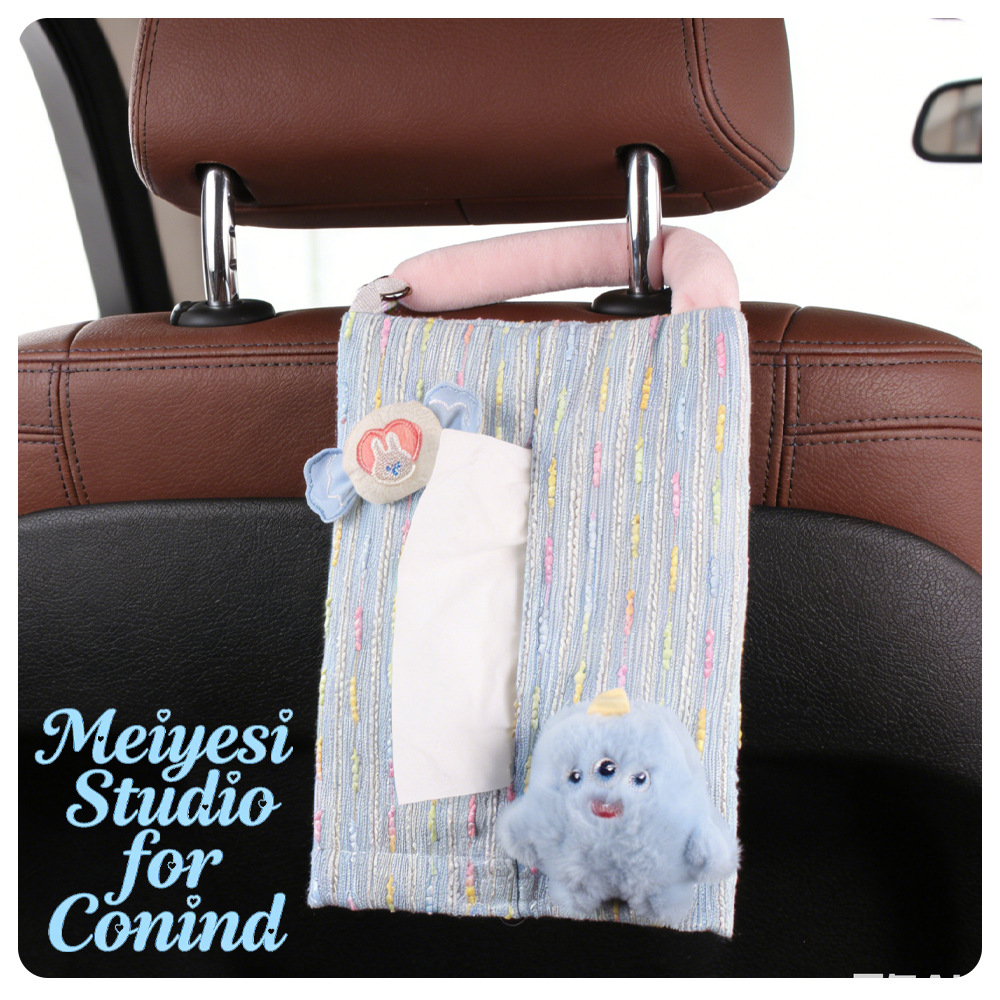 Bolsa de toallas de automóvil personalidad bolsa de dibujos animados lindos arco amor asiento de automóvil colgante sensación de mujer ins