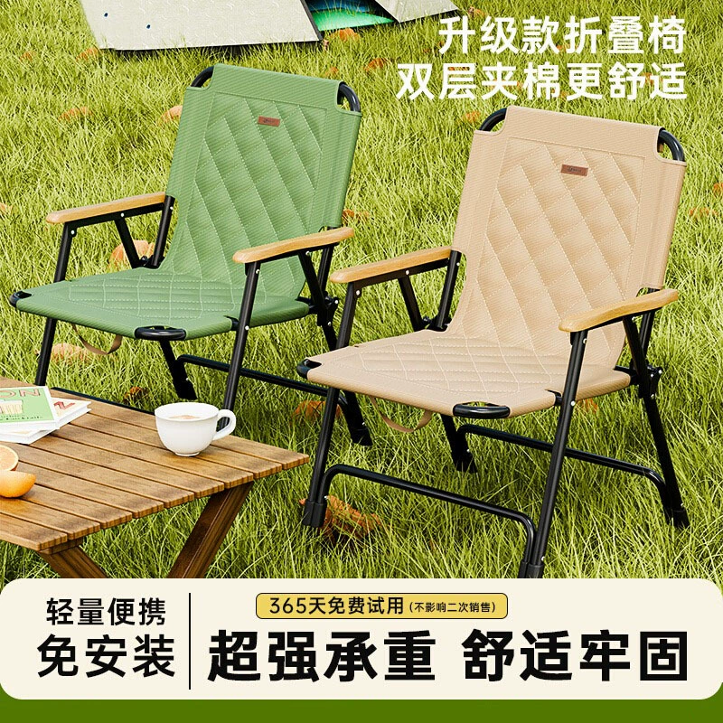 Портативный складной стул для путешествий на открытом воздухе с хлопковой подушкой, стул для пикника, пляжная рыбалка, кемпинг, складной стул для хранения, оптовая продажа