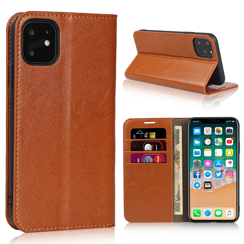 Mobile Phone Case for iPhone 14 Apple 13Pro Max Protective Case New Apple X Crazy Horse Pattern Leather Case