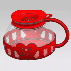 1.5L Small 1.6QT Snack Home Microwave Popcorn Burst Pot Borosilicate Glass Popcorn Machine