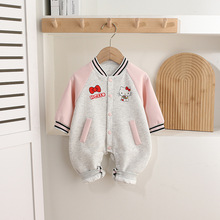 婴儿连体衣秋装女宝宝衣服可爱哈衣超萌春秋季婴幼儿新款外出爬服