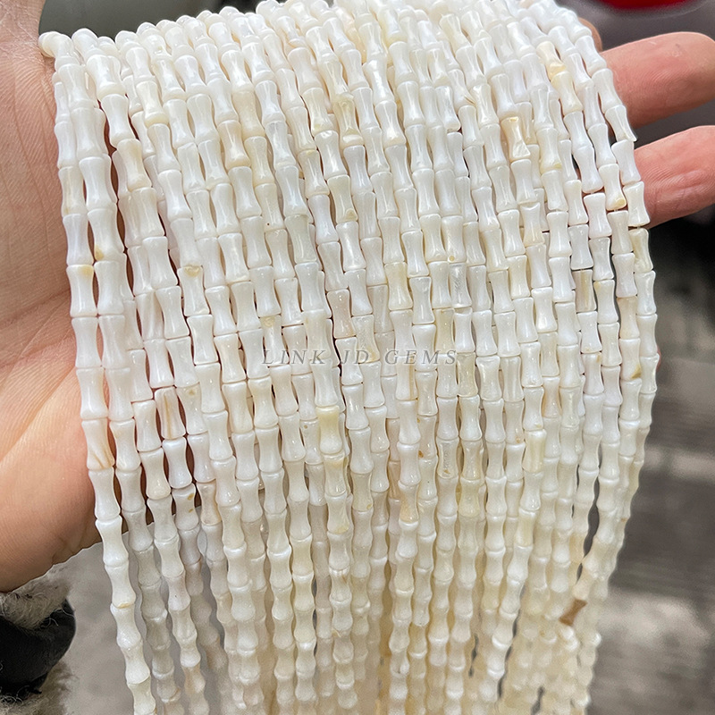7-8mm天然淡水白貝殻随形珠白貝母不規則形散珠diyアクセサリー部品卸売り|undefined