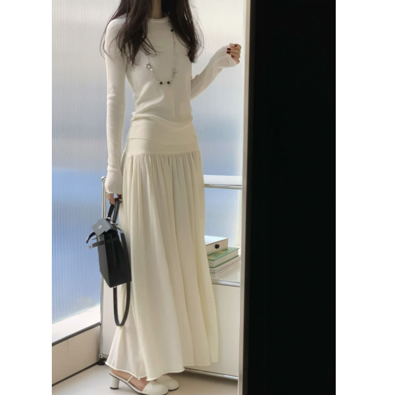 温柔风气质显瘦毛衣上衣女秋季新款高腰大摆半身裙 2025秋季新款|undefined