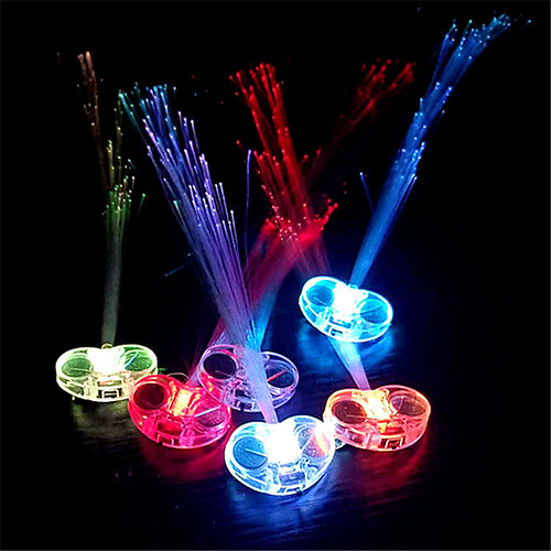 Colorful luminous braids fiber optic braids wholesale LED light flash hairpins wigs concert bar cheering props