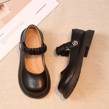 巴拉巴拉女童公主鞋大童皮鞋演出黑色单鞋女童鞋夏玛丽珍安特踏步