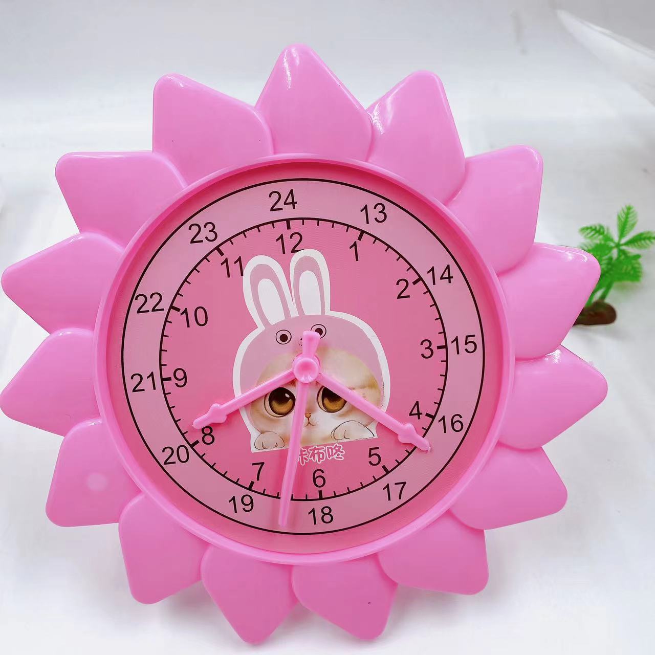 Reloj infantil aprendiz cognitivo jardín de infantes modelo de reloj regalos al por mayor ayuda de sol 24 horas