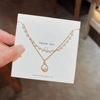 Fashionable universal necklace from pearl, chain for key bag , advanced sweater, Japanese and Korean, simple and elegant design, light luxury style, high-quality style