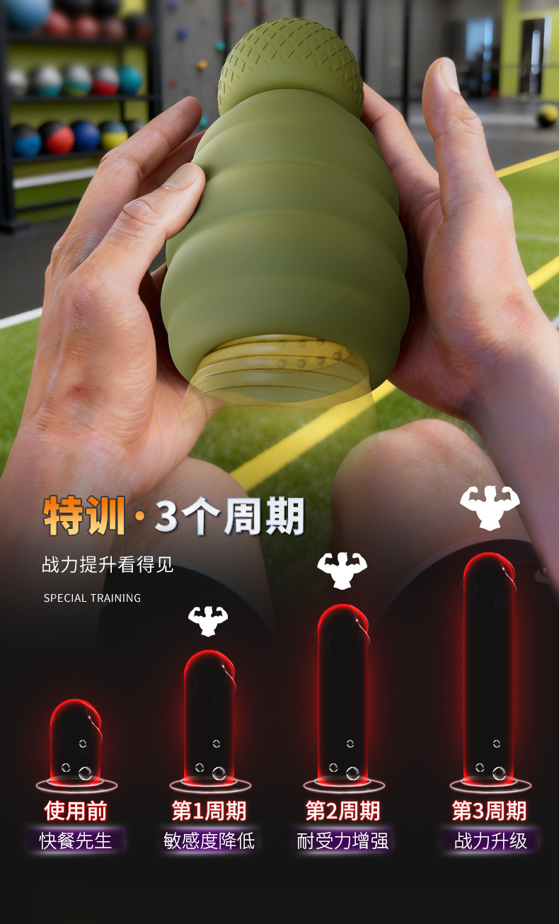 Automatic Sucking Telescopic Heating Masturbator Cup with Button Control, Silicone Grenade Trainer — detail image 16