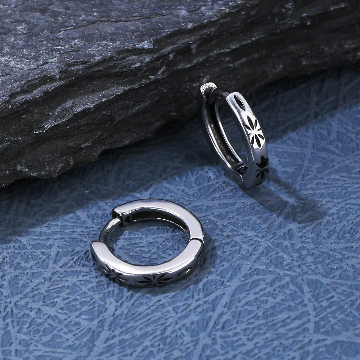 1 Piece Quantity 1 Piece Simple Style Cross Round Enamel Inlay Stainless Steel Earrings