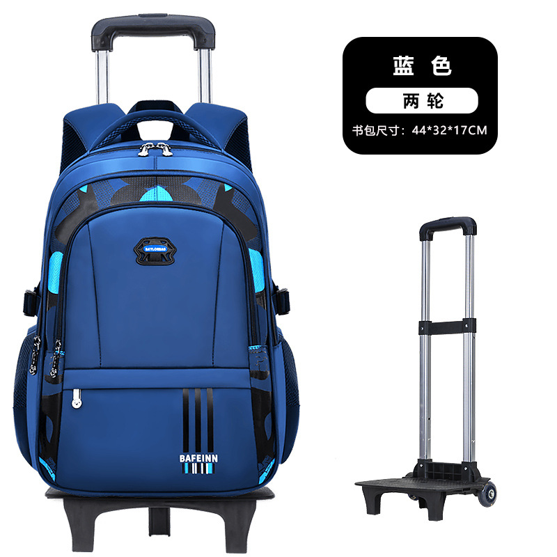 Nueva mochila de varilla de tracción para niños desmontable para estudiantes de secundaria junior 3 - 5 - 6 - 9 grados de estudiantes de primaria gran capacidad