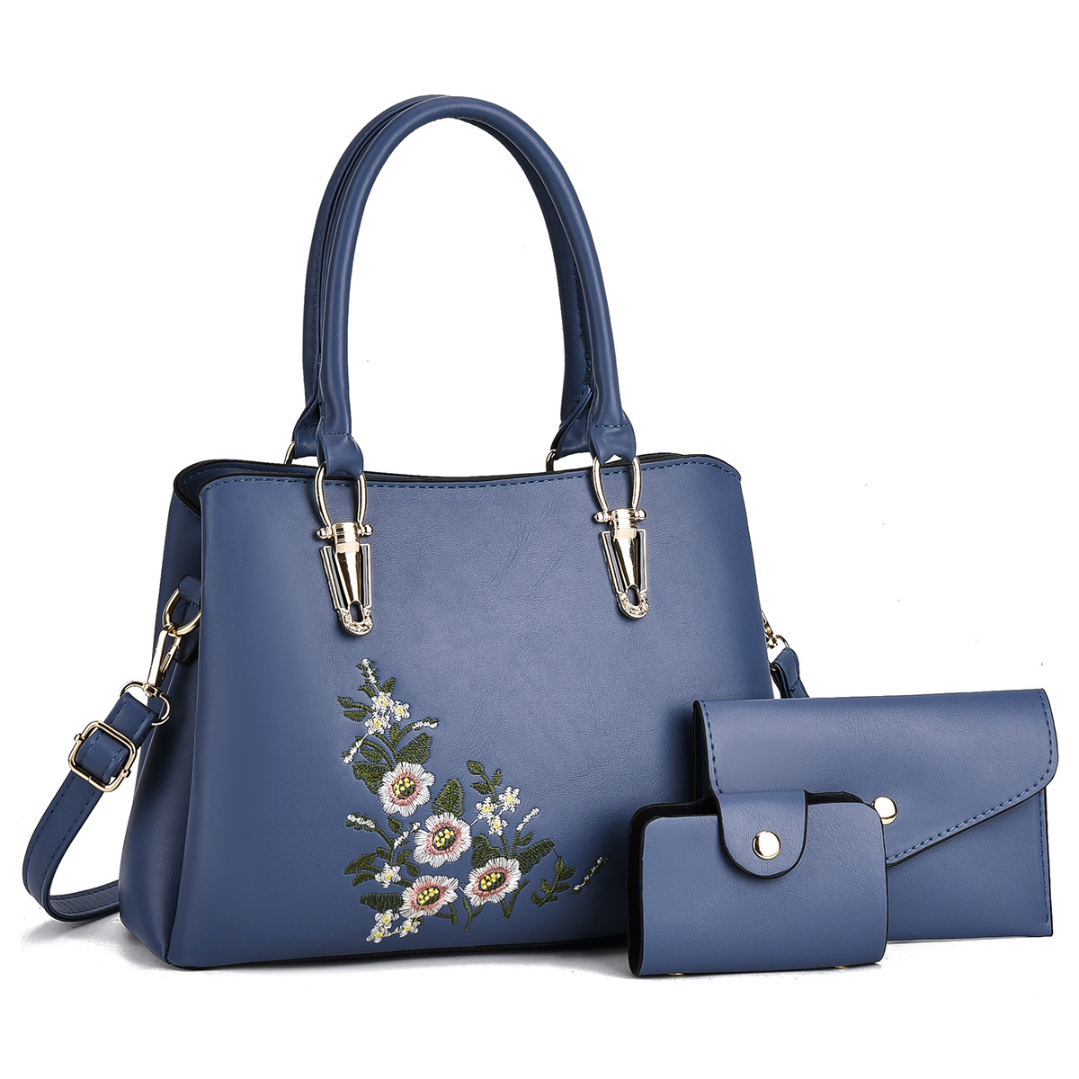 Bolsa de impresión de estilo nacional de tres piezas, bolsas de mano, bolsas de madre, bolsas de hombro, bolsas transfronterizas.