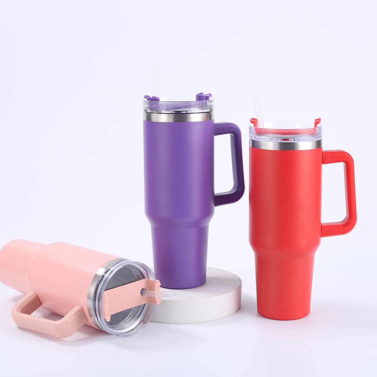 Transfronterizo dedicado 40oz mango taza de hielo calentador de taza de coche generación 304 acero inoxidable aislado mango frío taza de coche