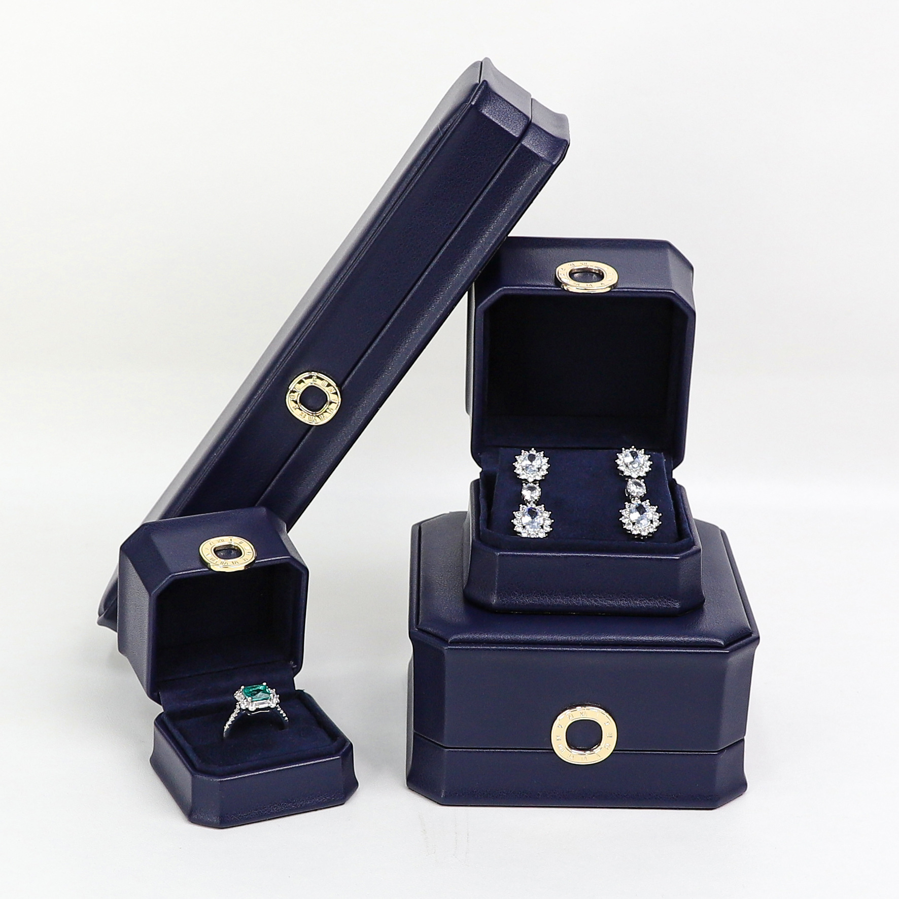 B형 [블루 가죽] 반지 케이스